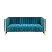 American light luxury blue fabric sofa set